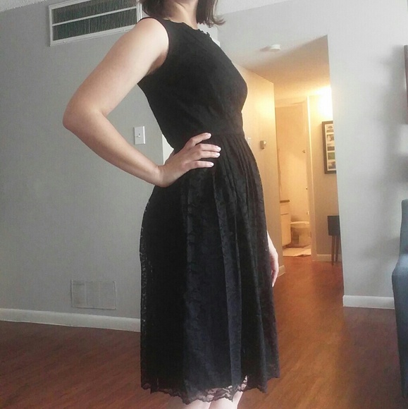 Vintage Black Lace Dress - Picture 2 of 8